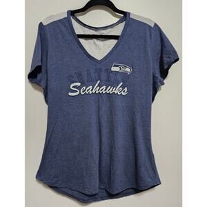 Women's Seahawks Tshirt Size XL Short Sleeve V-Neck NFL Apparel Football Seattle